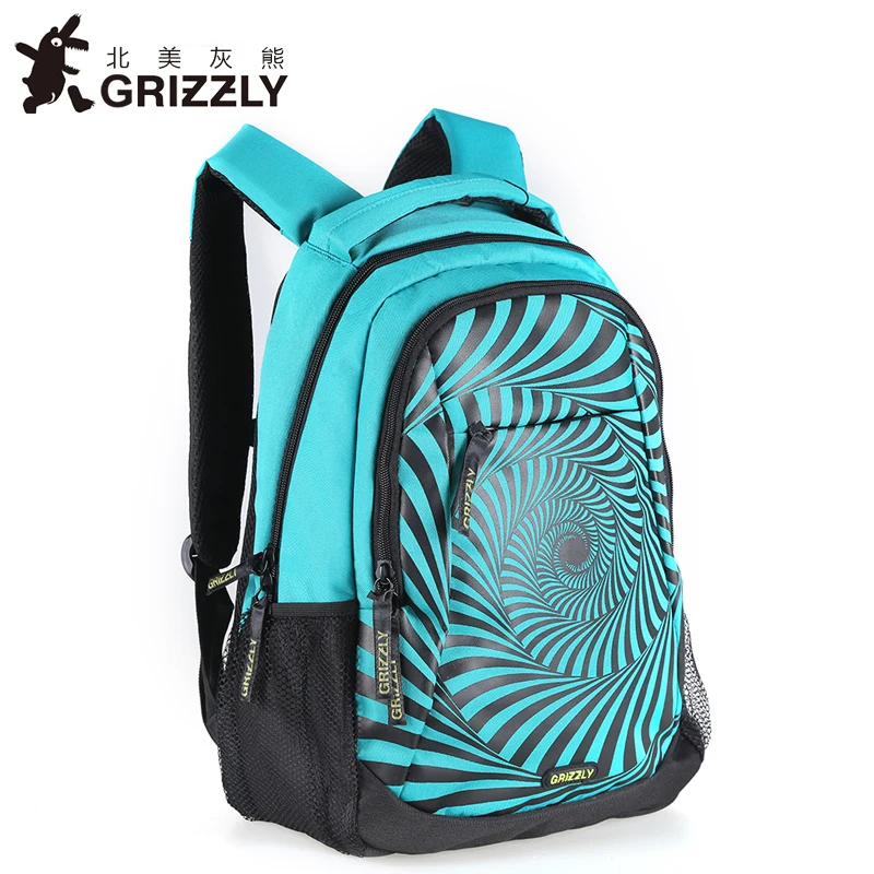 GRIZZLY Модный женский красивый рюкзак для девочки-подростка, школьные сумки высокого качества, повседневная сумка для ноутбука, водонепроницаемая дорожная сумка