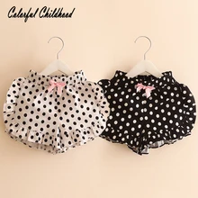 Детские кружевные шорты принцессы для девочек; сезон лето-весна; коллекция года; детская одежда для новорожденных; шорты в горошек для девочек; Одежда для девочек