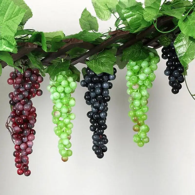 1pcs Artificial Fake Grapes Leaves Plastic Grapes Decorative Artificial