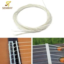 6 шт./партия гитарные струны нейлоновые Серебрянные набор супер светильник 1 м запасные части для гитары Классические Запчасти для акустической гитары аксессуары