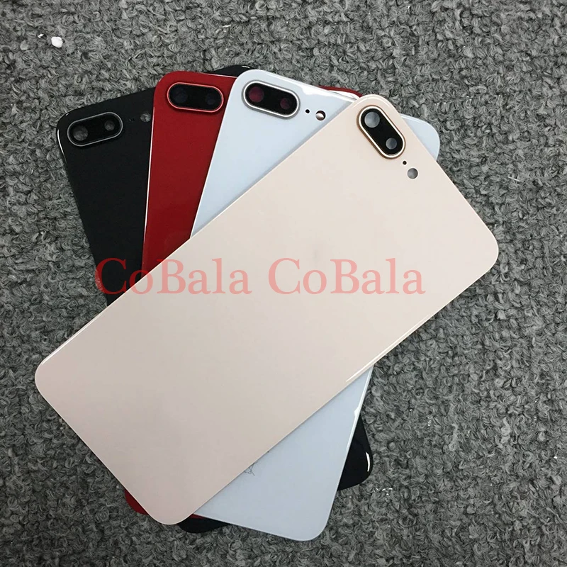 10 шт. Европейская версия для iPhone 8 iPhone 8+ 8 Plus Задняя крышка батареи Задняя стеклянная крышка корпуса чехол+ объектив для рамы камеры