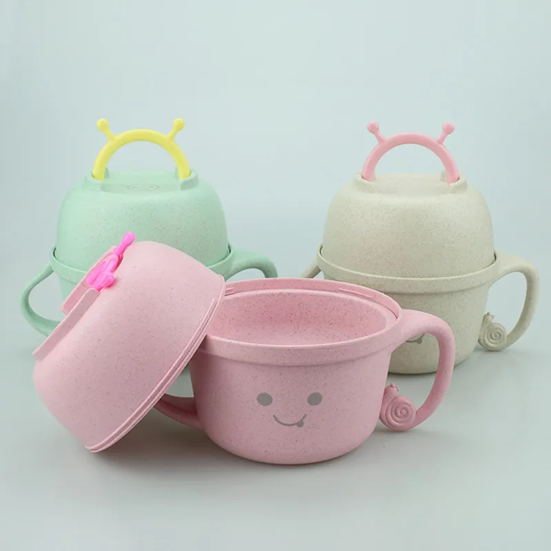 6Pcs Animal Snail Baby Plate Bowl Cup Tableware Dinnerware Feeding Set Baby Children Kids Feeder Assiette De Bebe