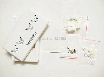 

New PikachuVersion White Color Full Repair Parts Replacement Housing Shell Case Kit for NintendDSLNDSL Console With Lens
