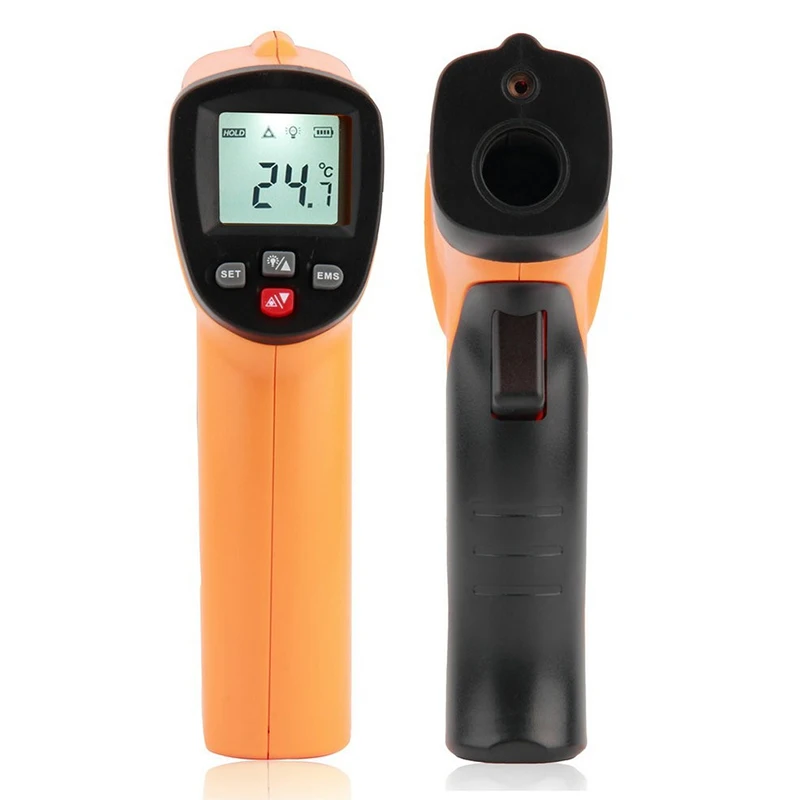 

Non-Contact Laser Thermometer Gun GM550E LCD Display IR Infrared Digital C/F Selection Surface Temperature thermo mete