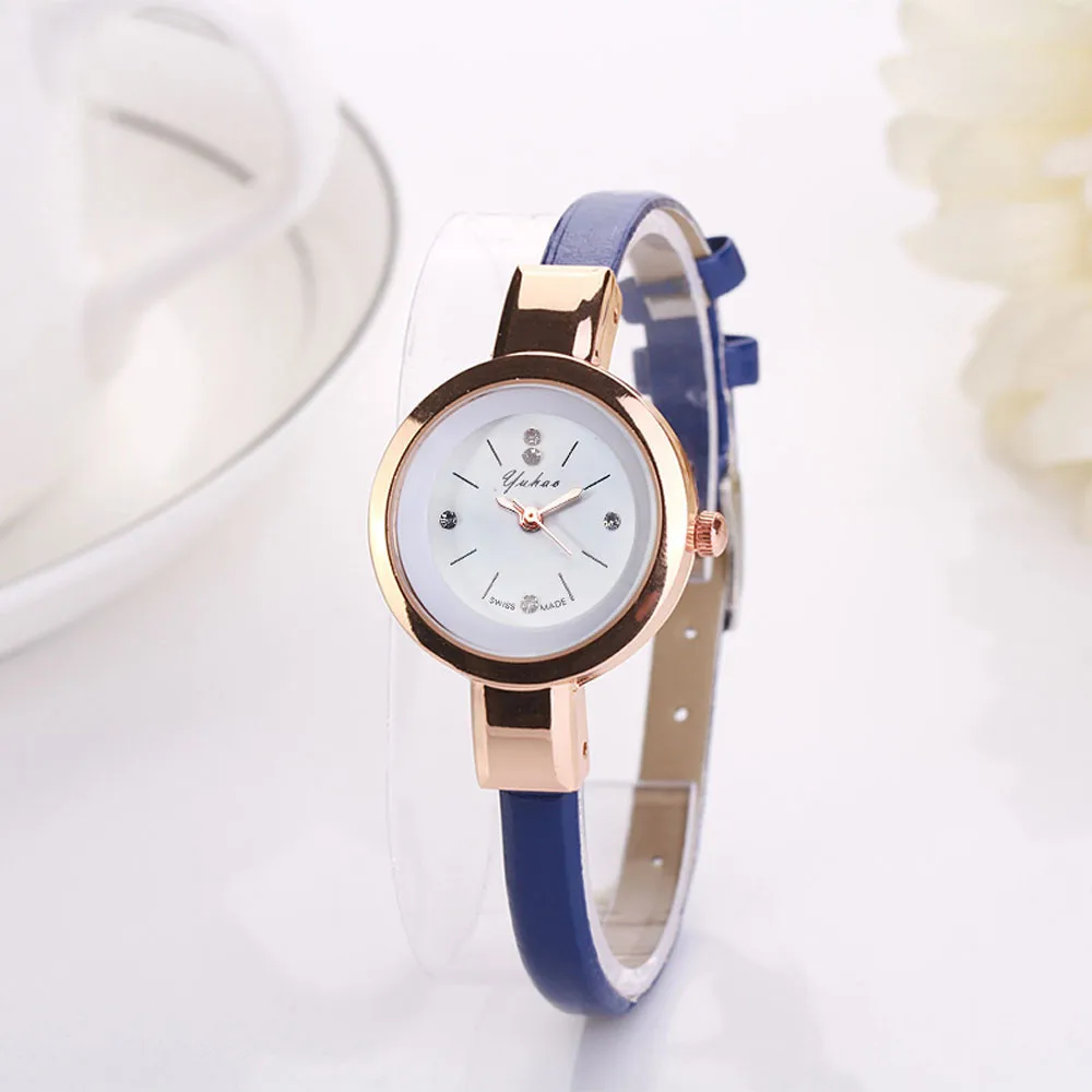 

*5001Fashion Women Lady Round Quartz Analog Bracelet Wristwatch Watch Red reloj mujer New Arrival Freeshipping Hot Sales