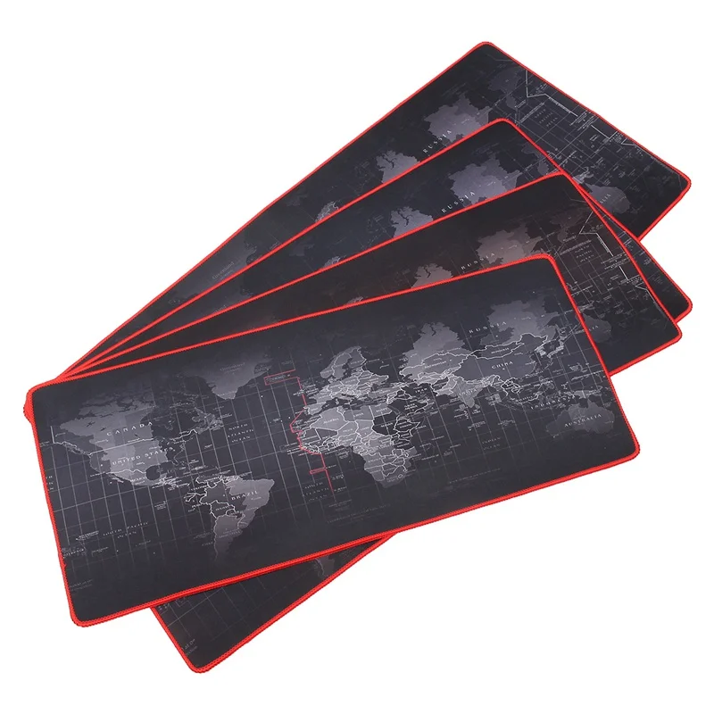 

Large Size Mouse Pad World Map Locking Edge Computer Games Keyboard Mat Anti-Slip Table Mat 600x300/700x300/800x300/900x400mm