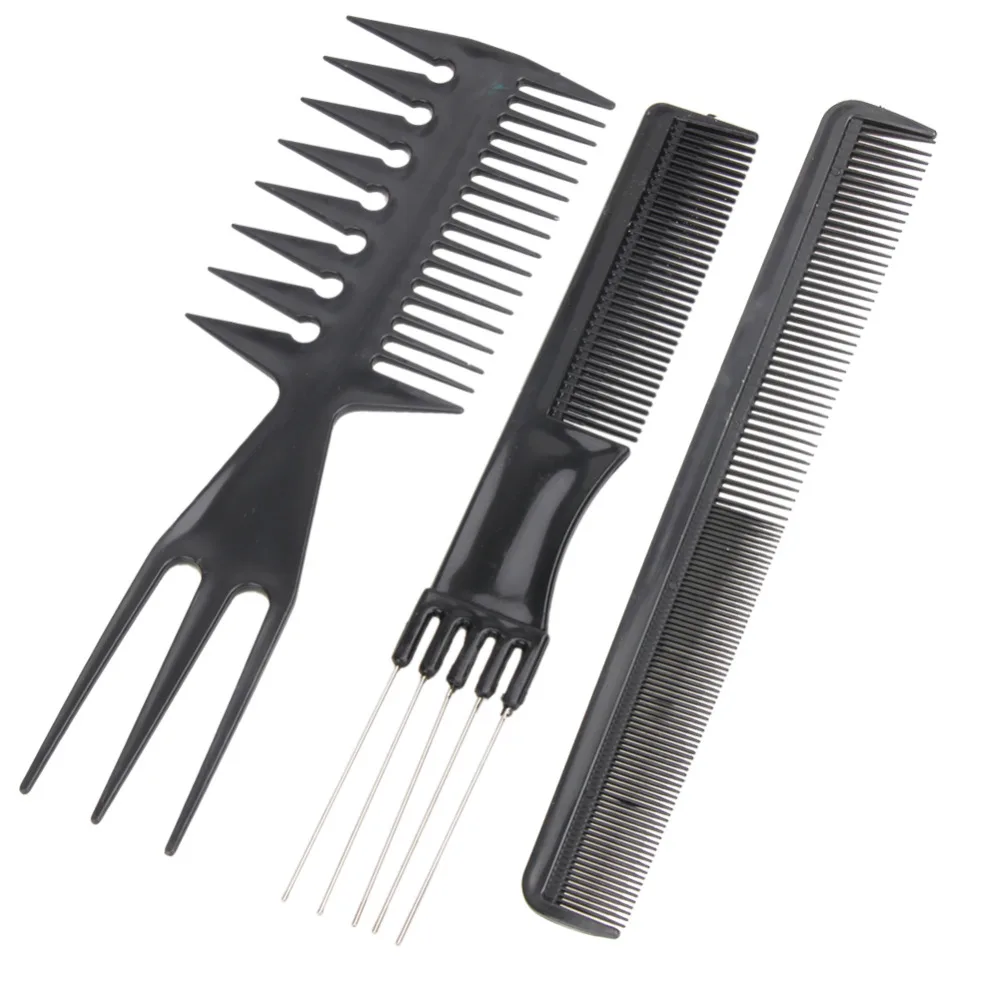 COSPROF 10pcs/set Professional Hair Combs Kits Salon Barber Comb