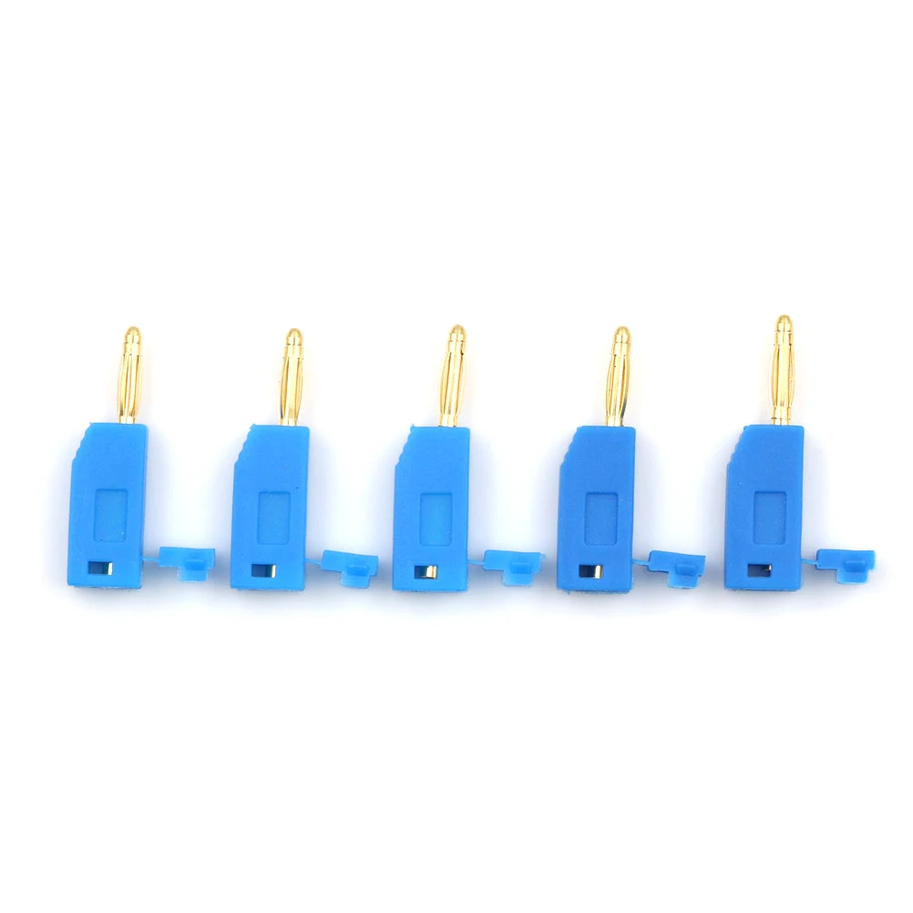 

5pcs 2mm Gold Plated Copper stackable Banana Plug jack connector for Binding Post Test Probes