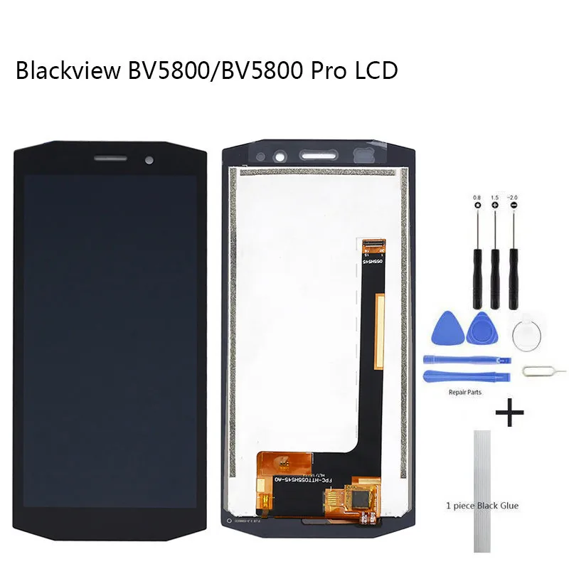 Экран дисплея заменяет для Blackview BV5800 LCD 5 дюймов черный оригинальные аксессуары