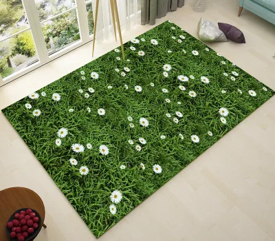 Скандинавский зеленый пасторальный стиль 6 мм 3D ковер гостиная цветок коврики диван журнальный столик Подушка балкон спальня прикроватная одеяло