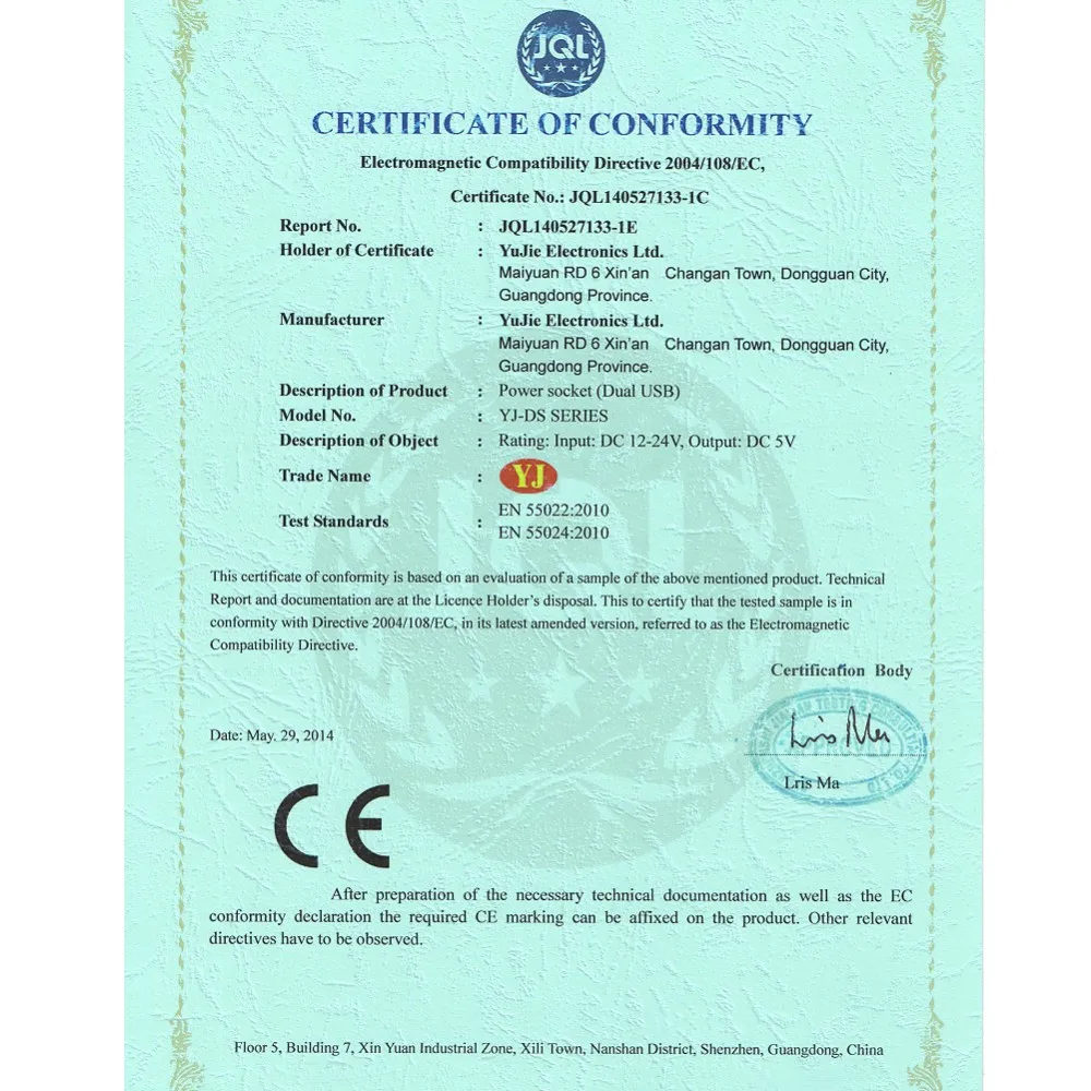 YJ-DS2015 - 3.1A CE