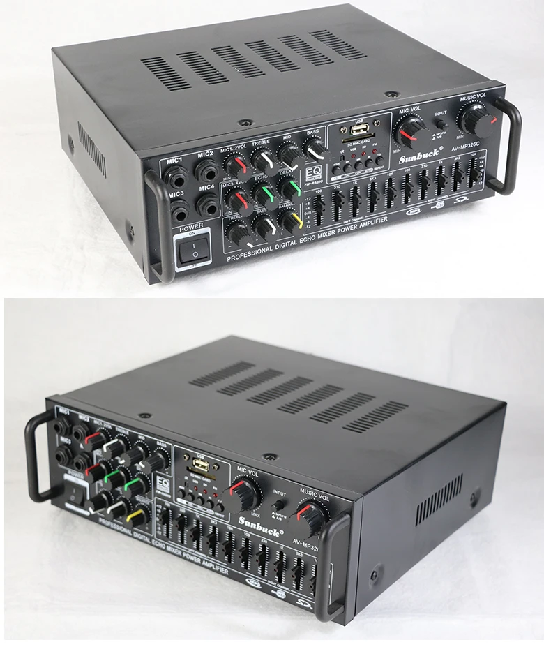 

MP326C 220V 2.0 Channel 300W High Power Bluetooth USB SD Card Radio Audio KTV Stage Karaoke fixed resistance Amplifier