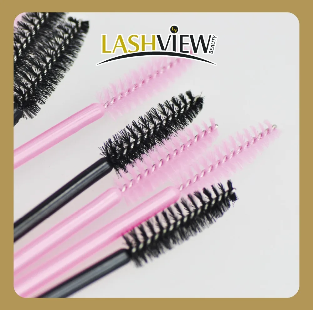 

100 PCS Disposable Eyelash Mini Brush Mascara Wands Applicator Makeup DropShipping free shipping Lashview