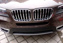 FOR BMW X3 F25 2011 – 2015 ABS Front Center Grille Grill Cover Frame Trim Exterior Mouldings Trim X2