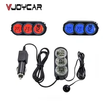 Китай высокое качество In/Out Автомобильный термометр измеритель напряжения цифровой дисплей экран интерьерные автомобильные аксессуары классное украшение