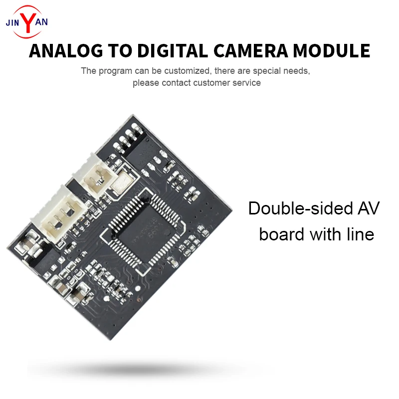 

Analog to USB digital signal CVBS to USB camera module AV TO USB video conversion module Double-sided AV board with line