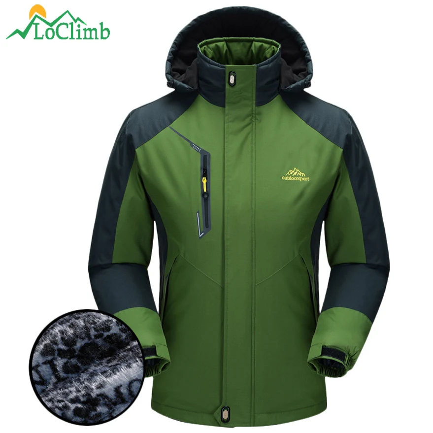 Мужская водонепроницаемая куртка LoClimb из искусственного меха зимняя теплая