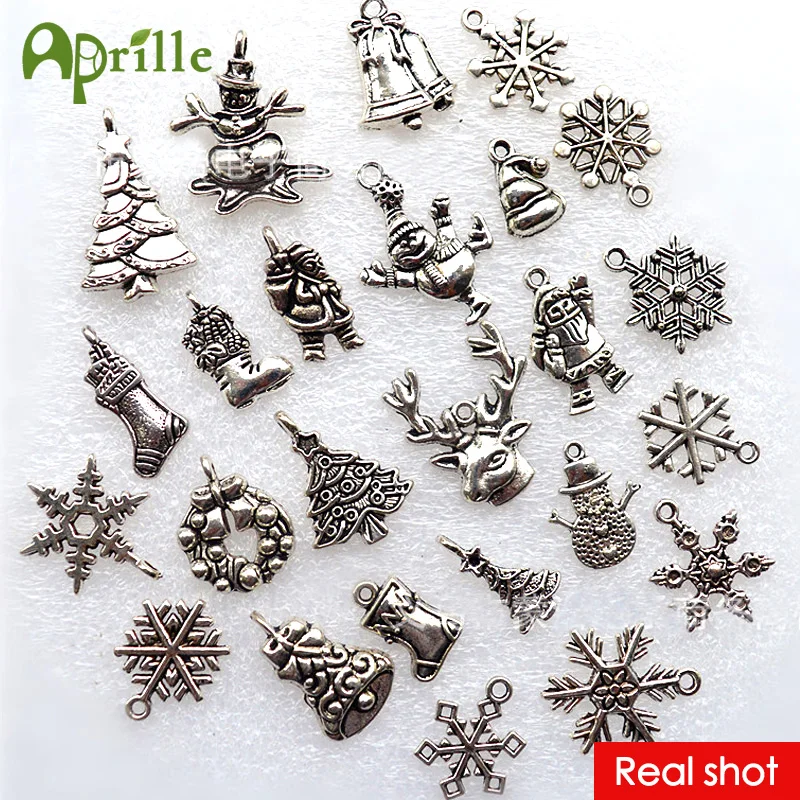 

30pc Pendants Santa Claus Snowflake Snowman Christmas Decorations For Home Xmas Tree Hanging Ornaments navidad 2017 New Year