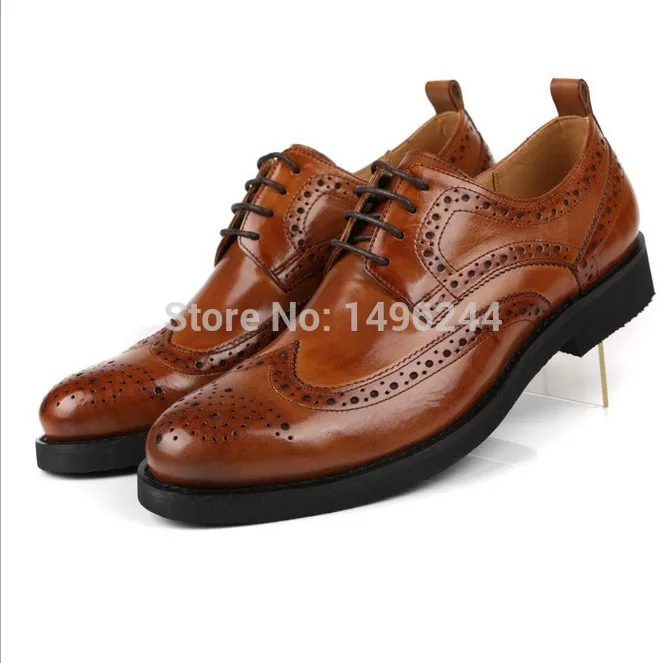 european Style genuine cowhide leather qshoes shoes mens brand design