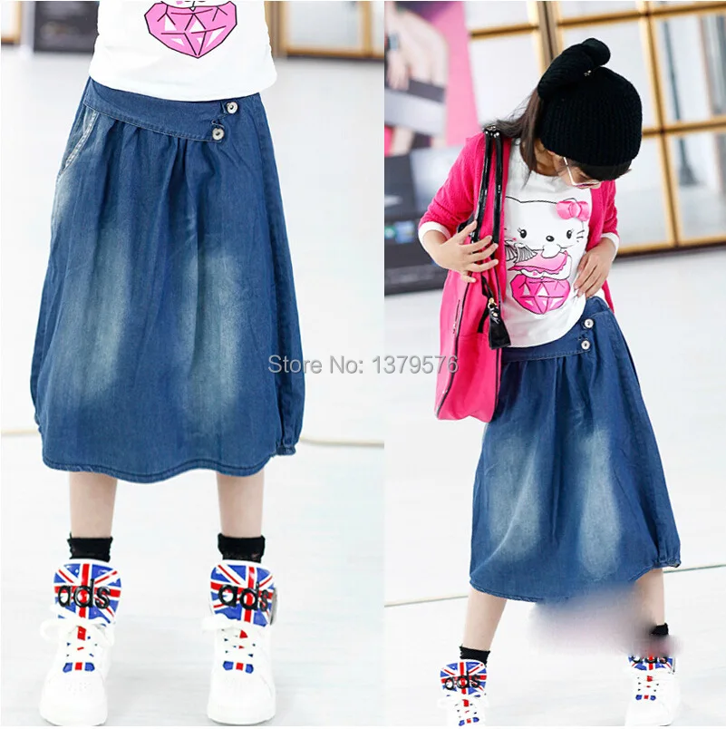 Kids Girl Maxi Skirt For autumn Spring Summer 100 Pure Cotton Children