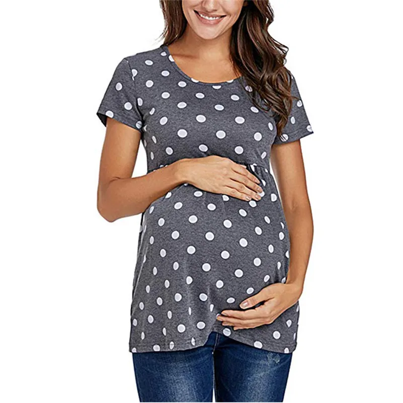 Женская одежда для беременных с коротким рукавом и цветочным принтом, Одежда для беременных, Одежда для беременных E1