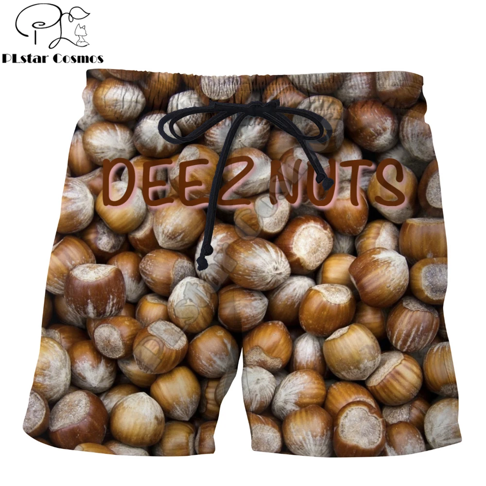PLstar Cosmos брендовая одежда летние новые мужские шорты deez nuts от KG с 3D принтом каштанового цвета мужские/женские новые повседневные шорты