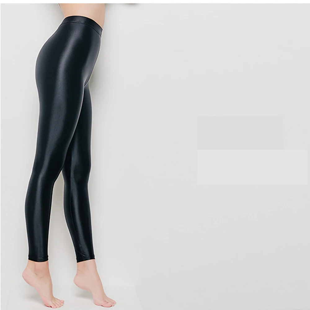 DROZENO женские спортивные блестящие штаны девять точек Йога защитные штаны сексуальные атласные глянцевые тело LEOHEX нейлоновый блеск сексуальные чулки