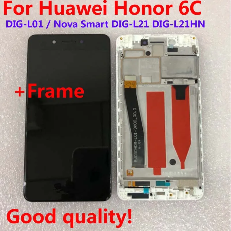 

tested IPS Original LCD Display For Huawei Honor 6C DIG-L01 / Nova Smart DIG-L21 DIG-L21HN Touch Screen Digitizer Assembly+Frame