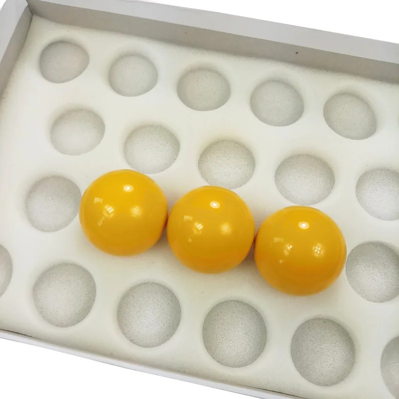 xmlivet 3pcs 5.25cm Yellow color Single ball Resin 2 1/16" Snooker Balls Hot Sale Billiards snooker accessories