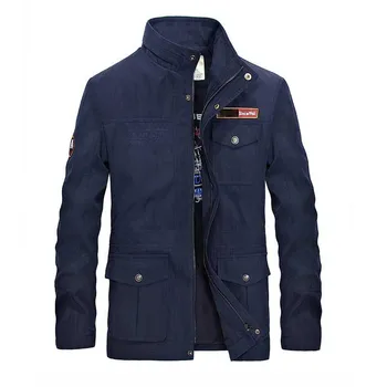

Autumn Winter Fashion Jacket with Multi Big Pocket Coat Men Casual Jacket Loose Baggy OUTWEAR Windbreaker Male Clothing