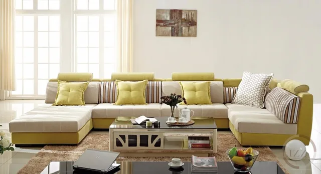 Lizz Hot Sell Furniture Sectional Corner Fabric Sofa .This