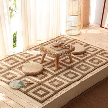 Японский пасторальный стиль натуральный травяной ковер 120x180 см натуральный коврик Раш круглый ковер ручной работы carpete ковер для спальни