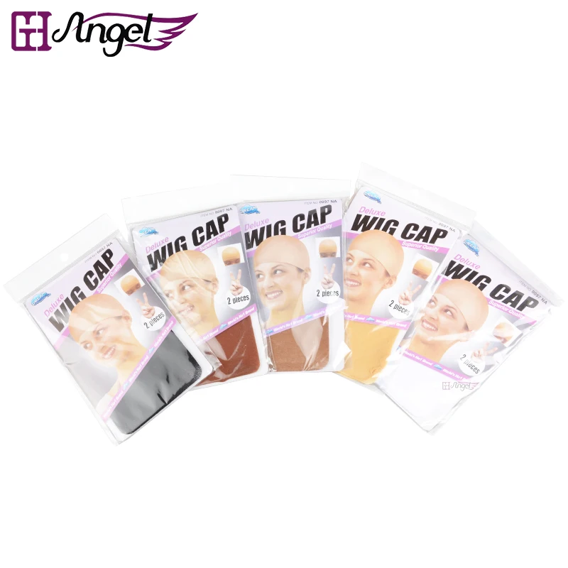 

2pcs/pack Unisex Hair Mesh Wig Cap Hair Nets Wig Liner Hairnet Snood Glueless Dome Wig Cap Stretchable Elastic Hair Net 5 colors