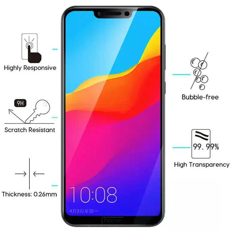 Защитное стекло для Honor Play, закаленное стекло, полноэкранный защитный чехол на телефон для huawei Honorplay 6,3, цветная пленка