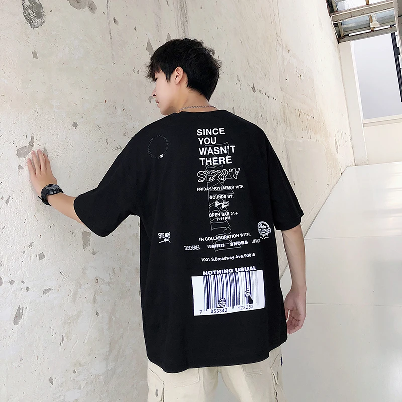 

Short-sleeved T-shirt Men's New Summer Clothes in 2019 Korean Version of Loose Half-sleeve T-shirt for Men's Leisure Teenagers