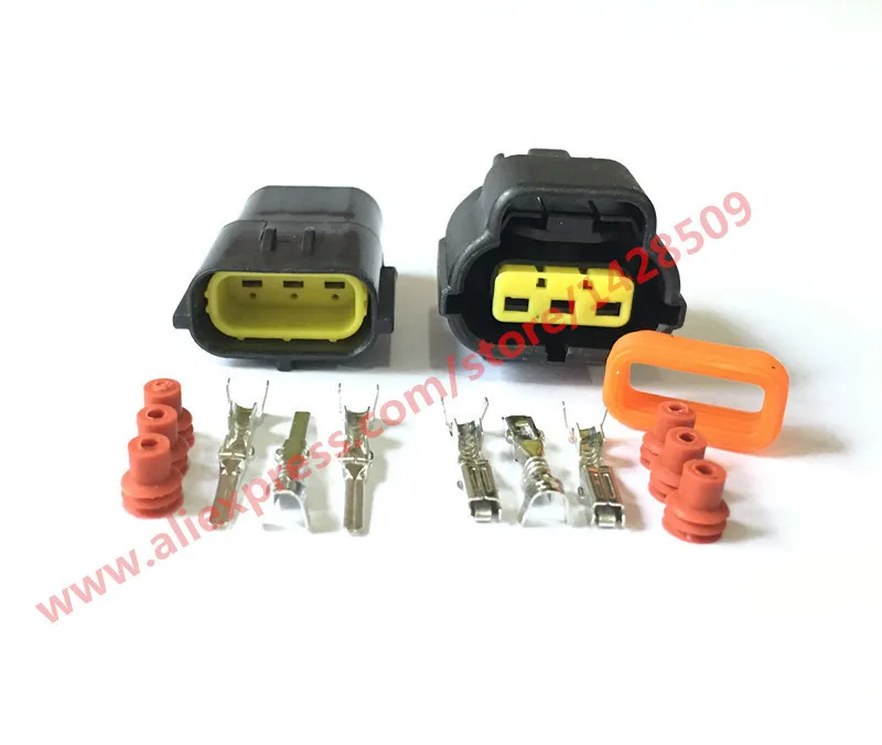 

5 Set 3 Pin 174359-2 174357-2 Female Male Way Waterproof Wire Connector Plug Car Auto Sealed Car Truck Denso Connectors