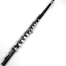 Lade 16 Holes C Key Flute Cupronickel Plated Silver Woodwind Instrument with Cork Grease Cleaning Cloth Gloves Padded Case