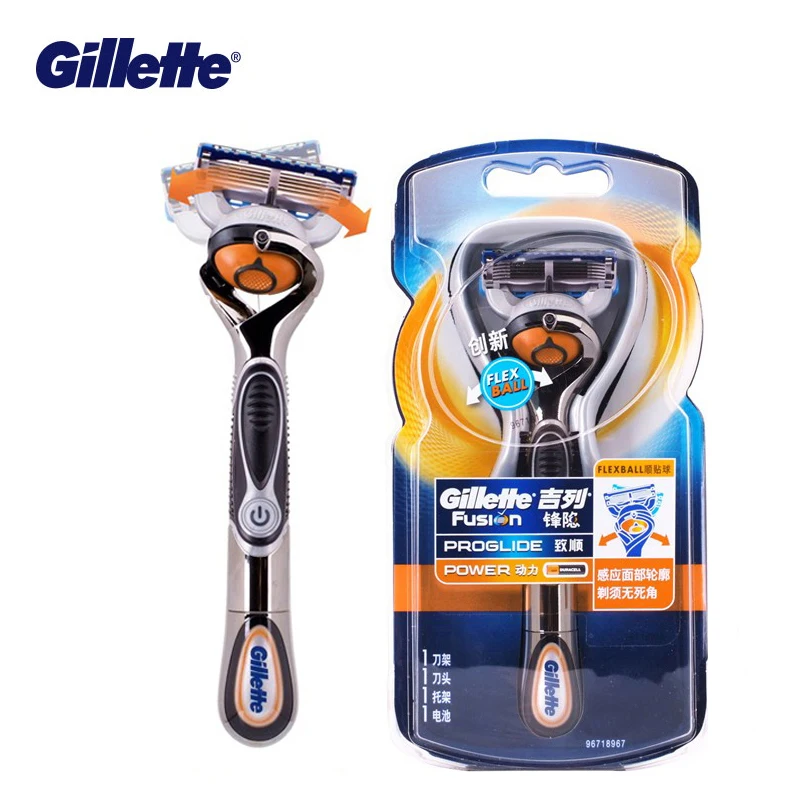 Продажа Электробритва Gillette Fusion Powered бритвы для мужчин электрическая бритва 1 держатель с 1 лезвием Подлинная Безопасная бритва Fusion Proglide