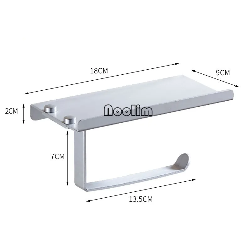 NOOLIM Barthroom держатель рулона для хранения туалетной бумаги коробка пространство Алюминий водостойкие держатель из нержавейки