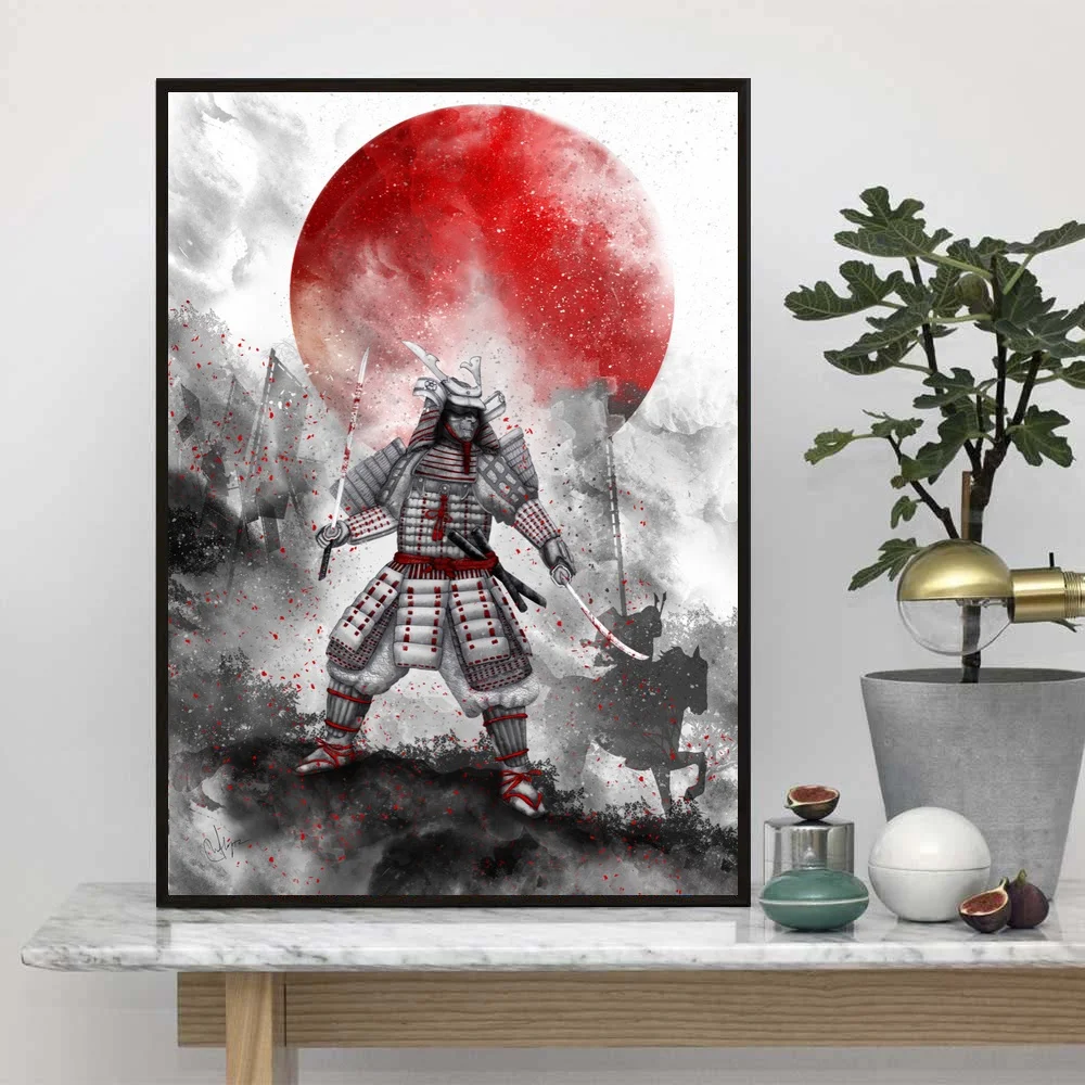 Японская Настенная картина Bushido Sakura Samurai Ukiyoe аниме настенное украшение холст