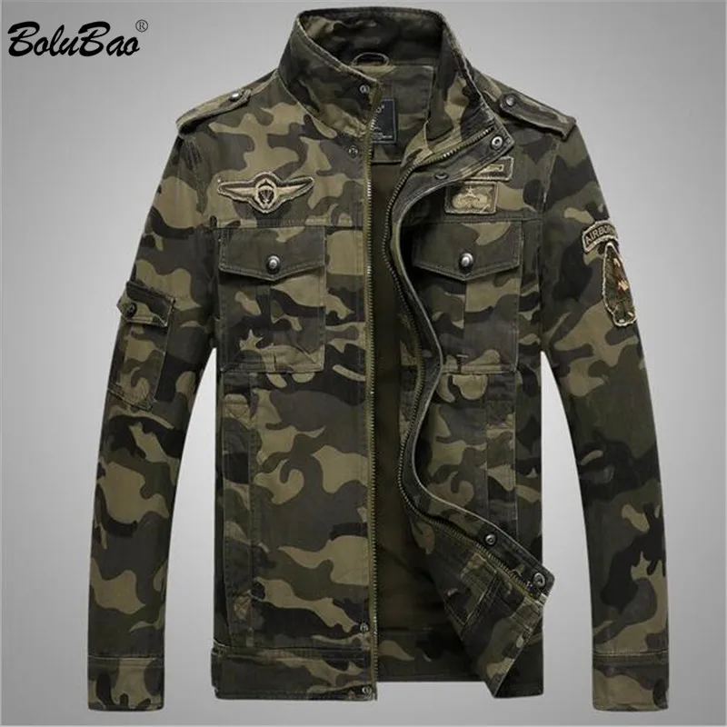

BOLUBAO Men Winter Bomber Jacket Brand New Warm Thick Camouflage Army Windbreaker Coat Male Jacket