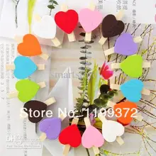 5000 шт/партия, FedEx,, милые мини деревянные фиксторы для штанов с сердечками, набор для фотосессии, декорированные булавки, декор 1 " 8, разные цвета