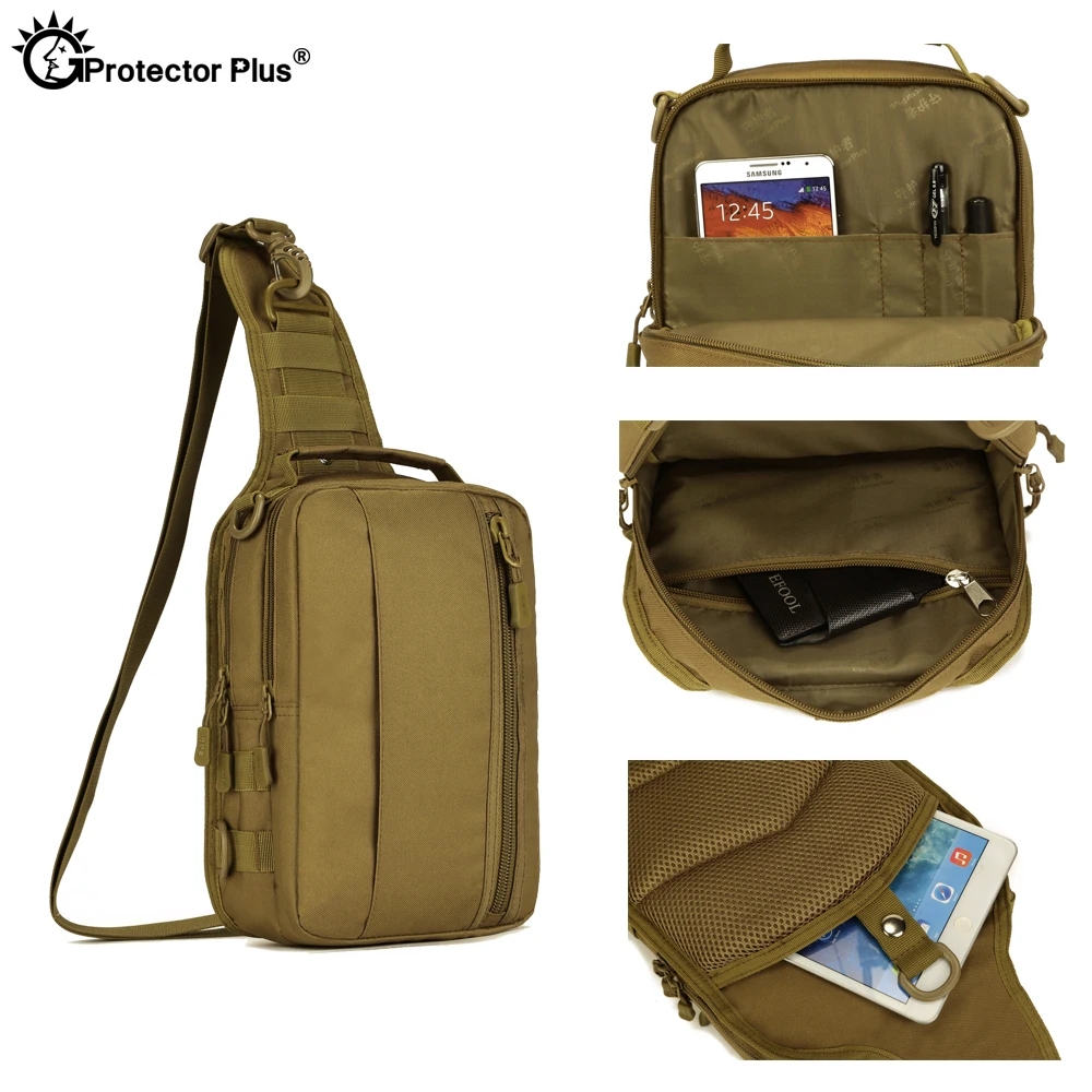  PROTECTOR PLUS Military Style Backpack Waterproof Four Uasge Bag Handbag Backpack Crossbody Bag Che