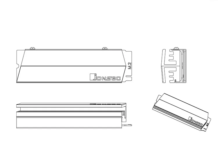 Jonsbo M.2 радиатор SSD кулер для M.2 2280 твердотельный жесткий диск радиатор полностью алюминиевый радиатор