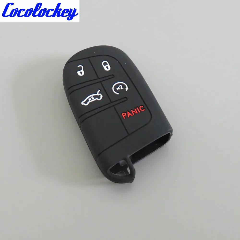 Cocolockey силиконовый чехол ключ для Jeep Cherokee Renegade для Dodge Journey Dart Durango Зарядное устройство для Chrysler 300C случае ключ