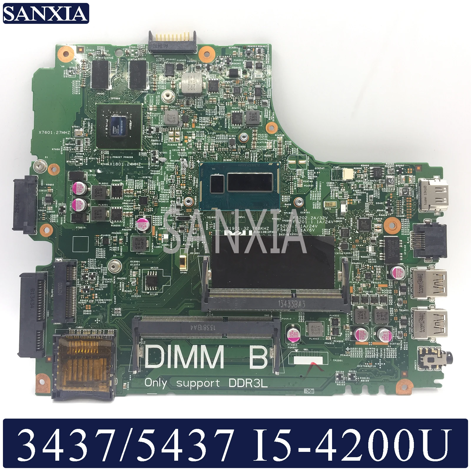 KEFU DOE40-HSW DDR3 MB 12314-1 Материнская плата для ноутбука Dell Inspiron 14R 3437 5437 оригинальная