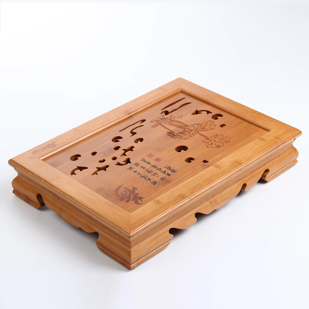 Бамбуковый поднос для чая кунг-фу, чайный столик для дома или офиса, ящик для хранения воды, тип чайного стола, китайский ветер