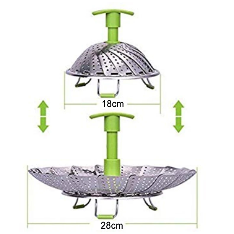 Пароварка кастрюля для быстрого приготовления кухонная посуда кухонный отпариватель емкость из нержавеющей стали кастрюли-пароварки Еда для фруктов и овощей, складная сеть Пособия по кулинарии инструменты