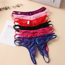 Новые сексуальные стринги с вырезами, женские сексуальные трусики с Т-образной спинкой, красивые кружевные трусики с открытой промежностью, нижнее белье, трусики, экзотическое нижнее белье