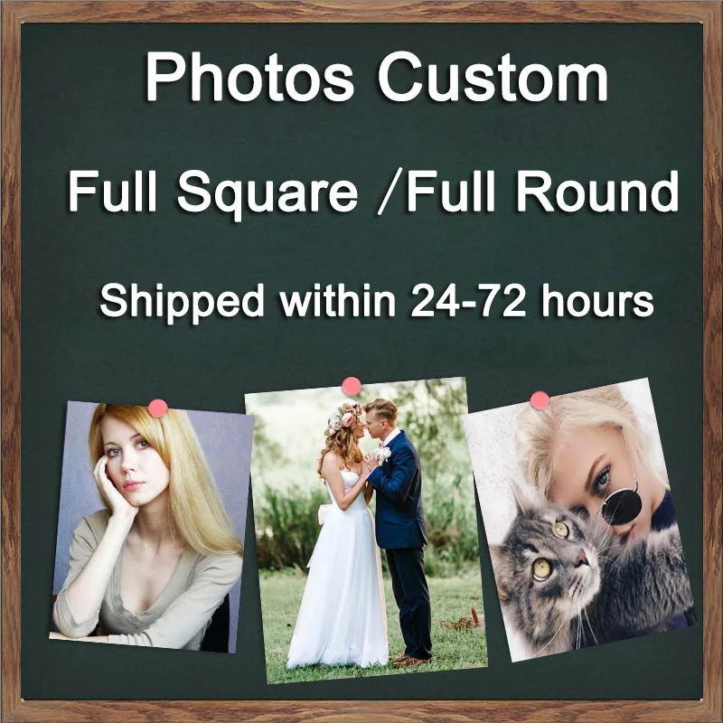 

Photos Custom 5D DIY Diamond Painting Kit Full Square Cross Stitch Gift Mosaic Round Drill Set Home Wall Decoration Embroidery